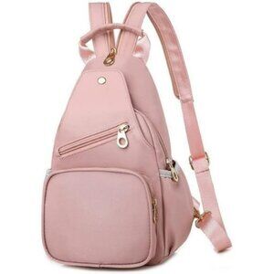 𝅺SMALL Sling Backpack, Multi-Functional Pink